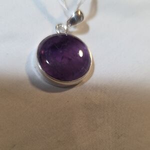 Elegant Sterling Silver,with A Super Seven Stone.